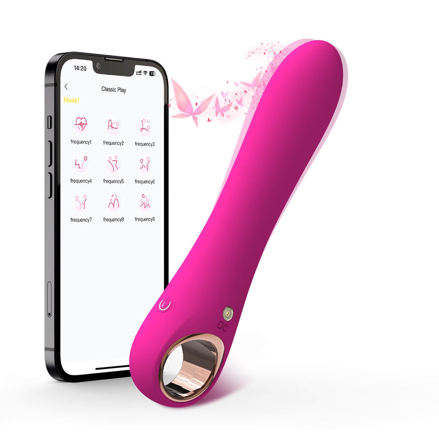 App Control Powerful Bullet Vibrator For Couples(Pink)