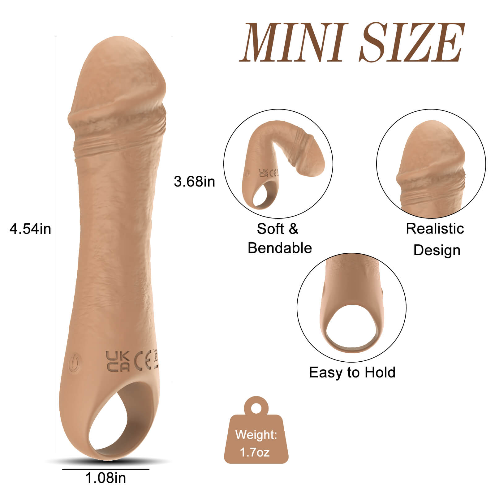 Portable Small Realistic Silicone Dildo Quiet Vibrator Mini Size