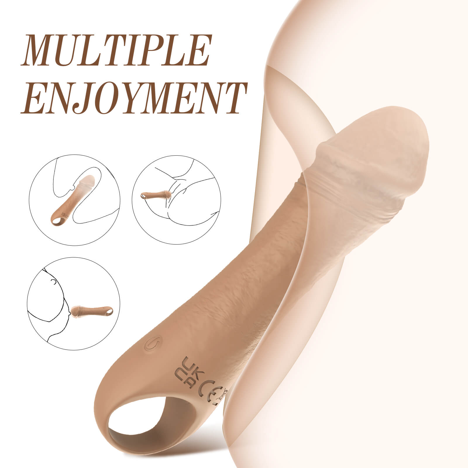 Portable Small Realistic Silicone Dildo Quiet Vibrator Multiple Enjoyment
