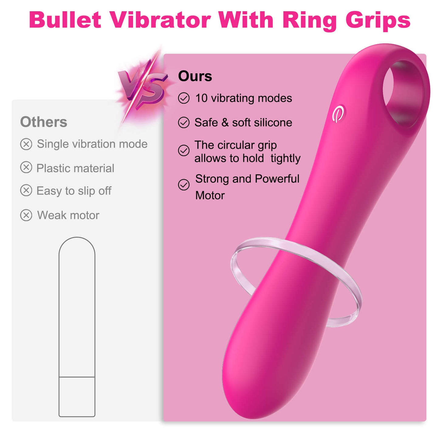 Rechargeable Mini Magic Bullet Vibrator Waterproof Sex Toy Vs Others