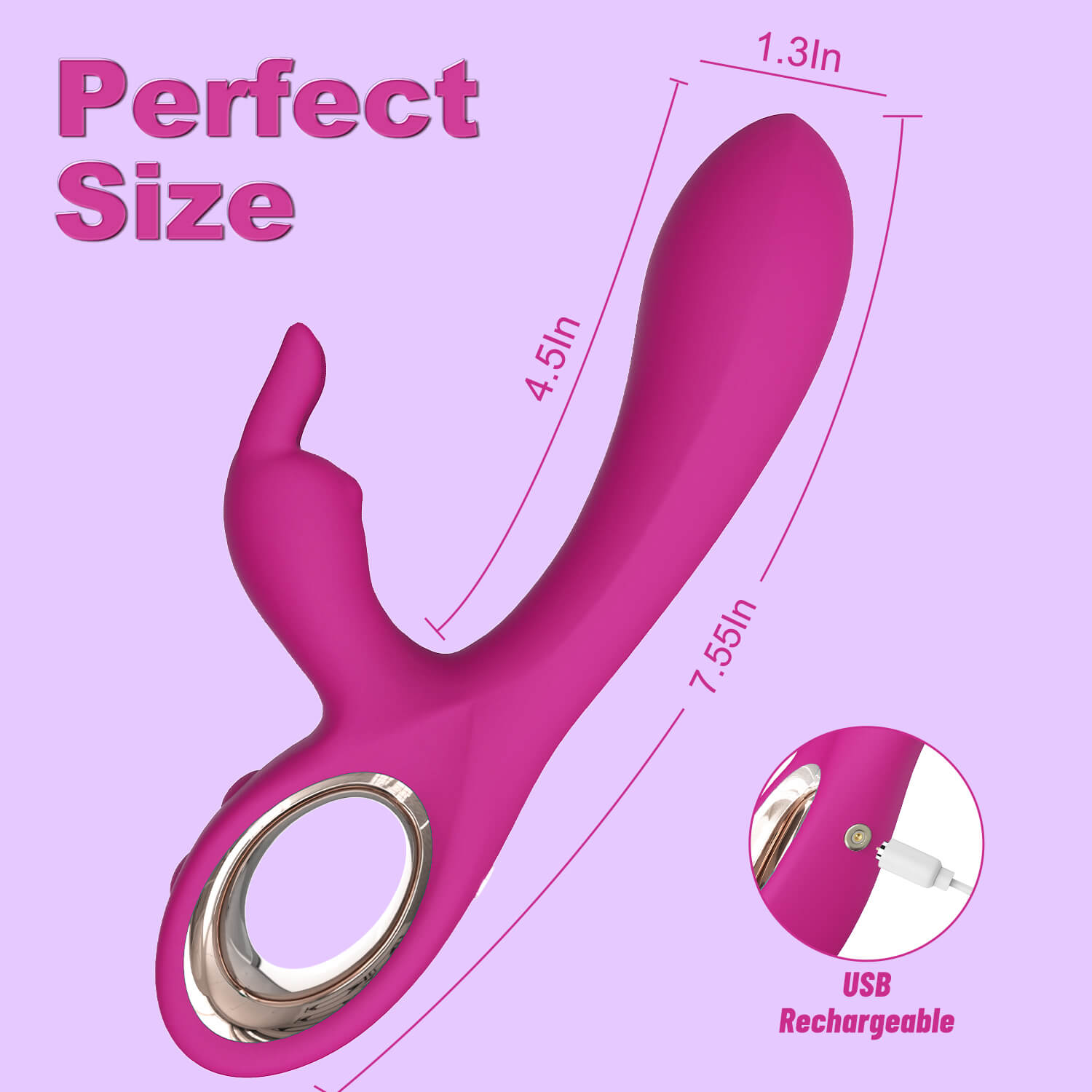 SeYouYou G Spot Rabbit Vibrator Perfect Size And USB Rechargeable