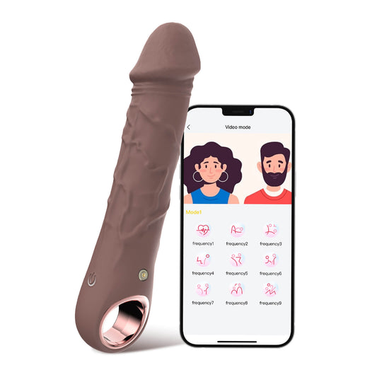 App Control 7 Inch Realistic Silicone Dildo Vibrator