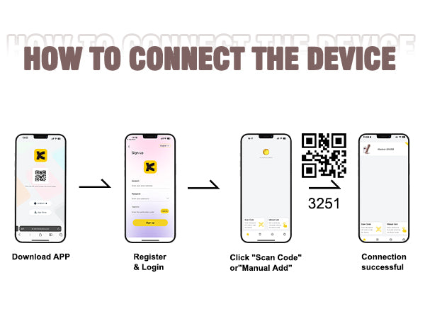 App Control 7 Inch Realistic Silicone Dildo Vibrator  How To Connect The Device