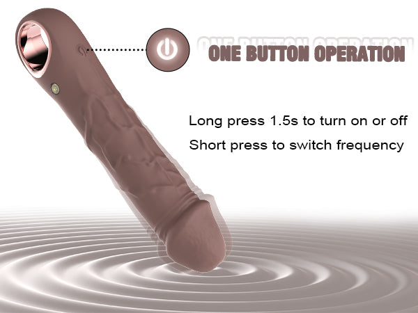 App Control 7 Inch Realistic Silicone Dildo Vibrator One Button Operation