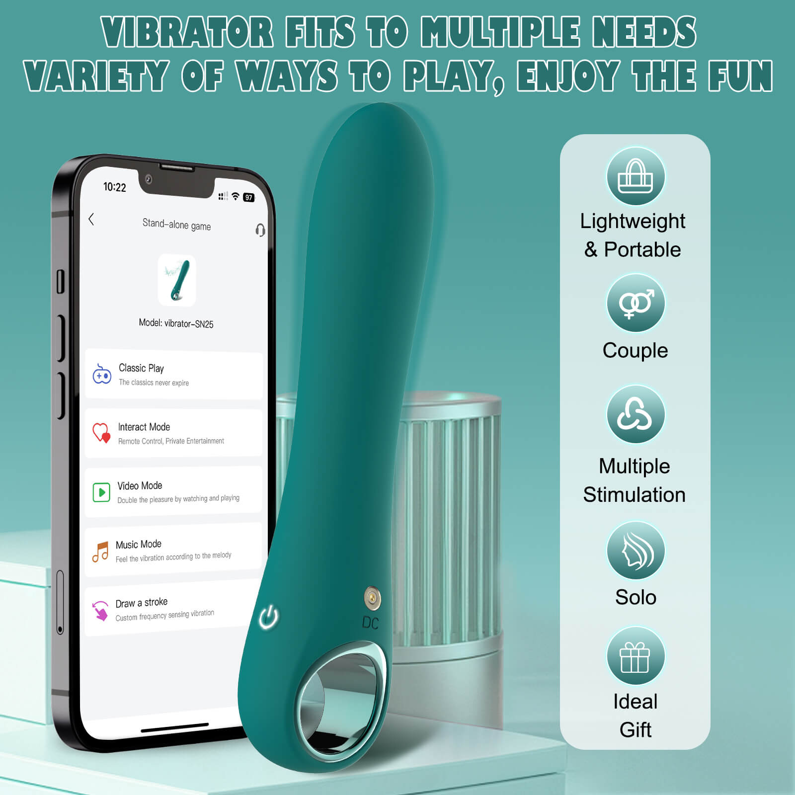App Control Powerful Bullet Vibrator For Couples Fits To Multiple Needs
