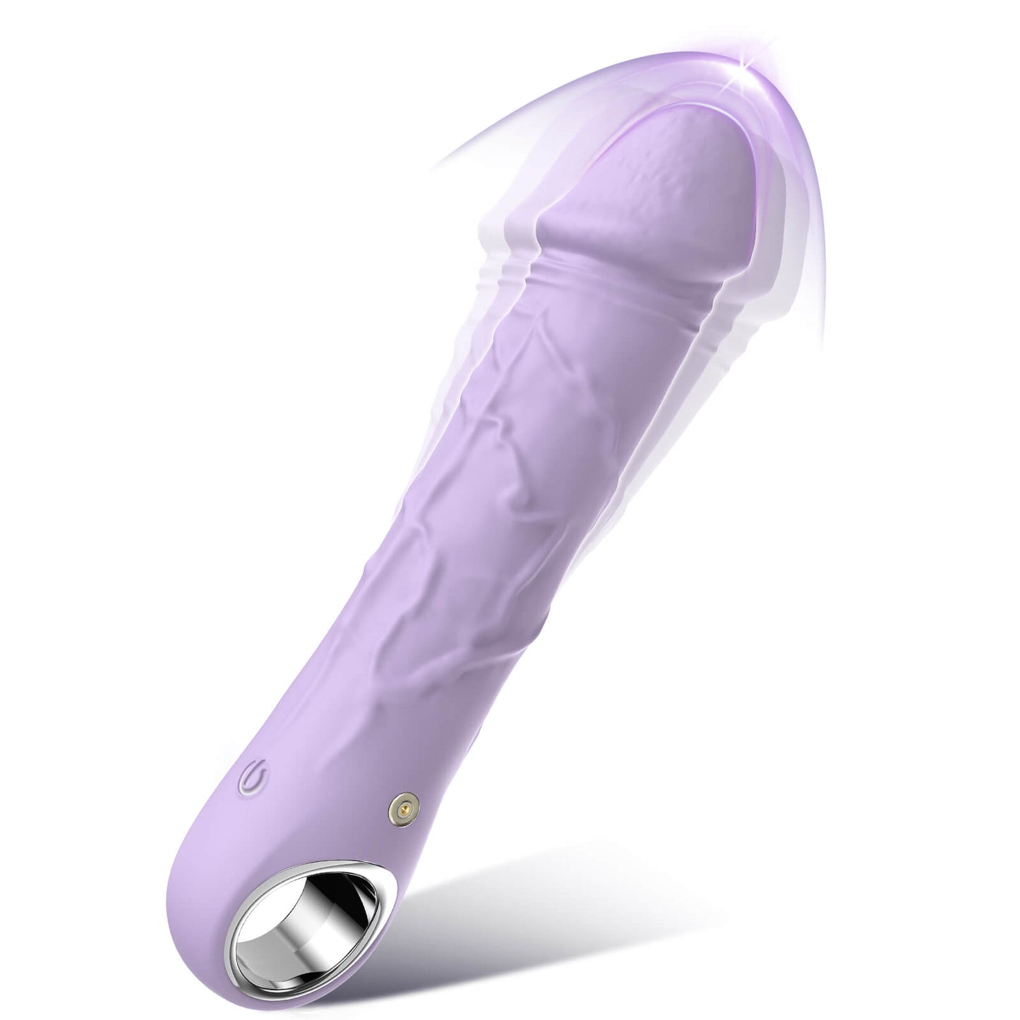 G Spot Dildo Realistic Silicone Vibrator Sex Toy（Light Purple）