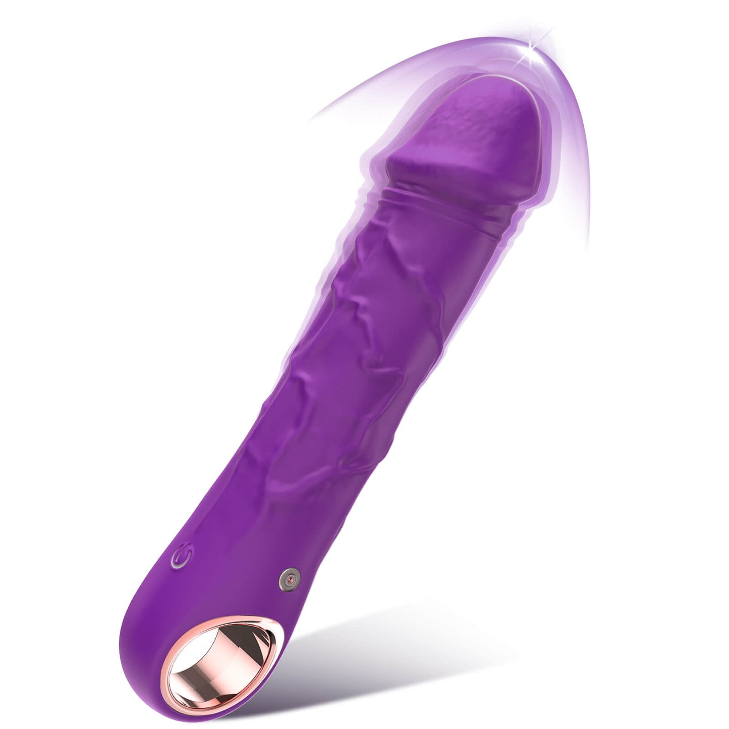 G Spot Dildo Realistic Silicone Vibrator Sex Toy（Purple）