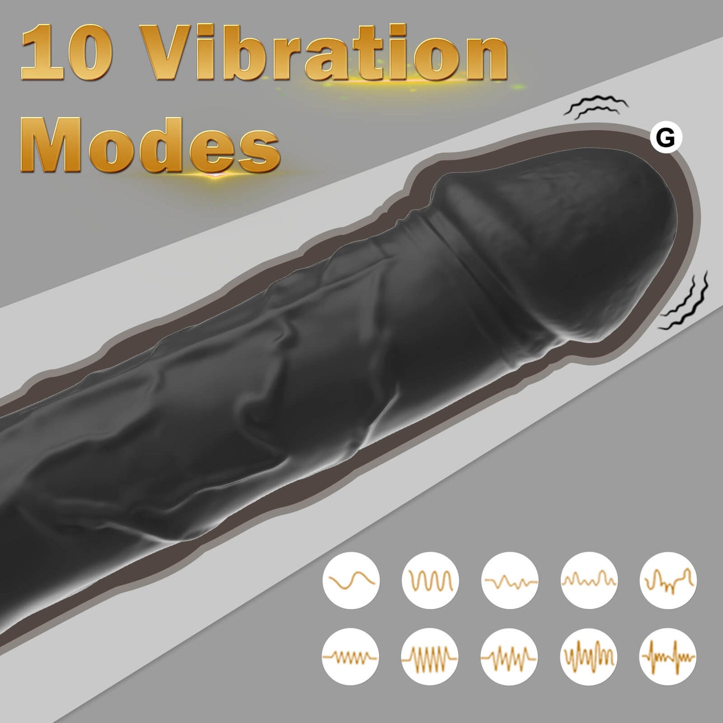 G Spot Dildo Realistic Silicone Vibrator Sex Toy With 10 Vibration Modes  