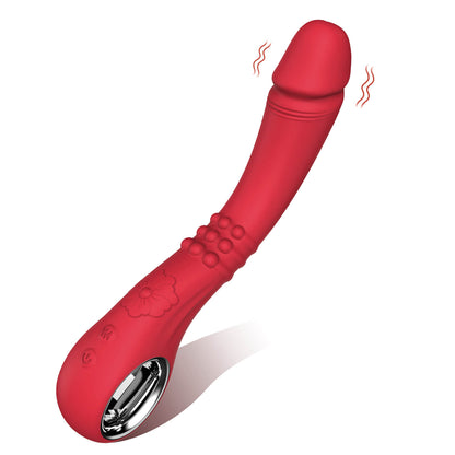 IRKEAC G Spot Dildo Clitoral Vibrator(Red)