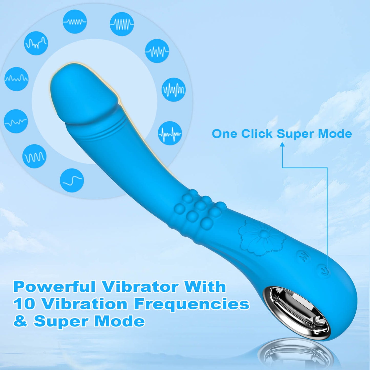 IRKEAC G Spot Dildo Clitoral Vibrator With 10 Powerful Vibration Modes And Click Super Mode