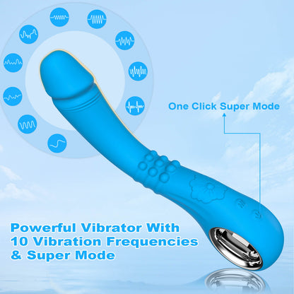 IRKEAC G Spot Dildo Clitoral Vibrator With 10 Powerful Vibration Modes And Click Super Mode