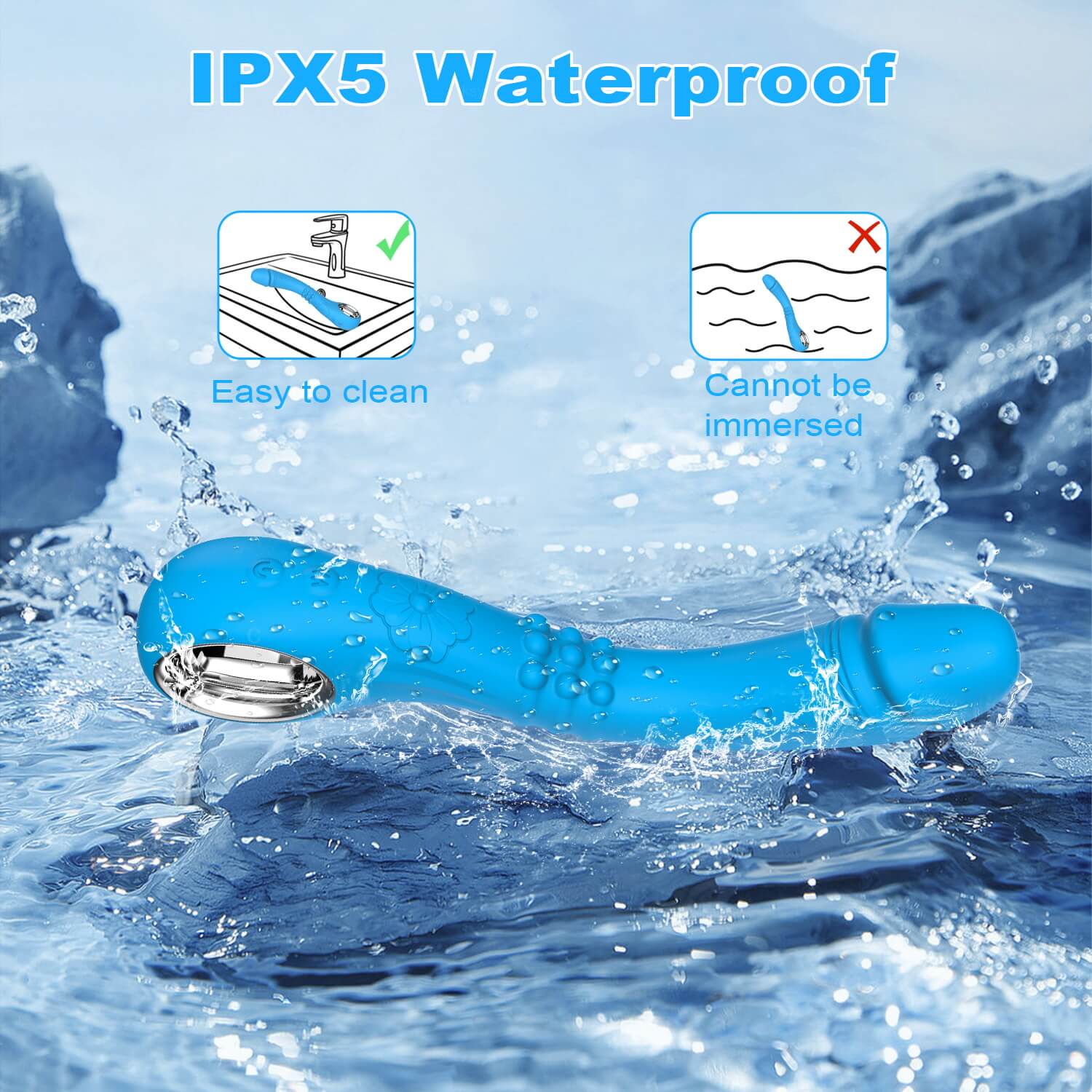 IRKEAC G Spot Dildo Clitoral Vibrator With IPX5 Waterproof