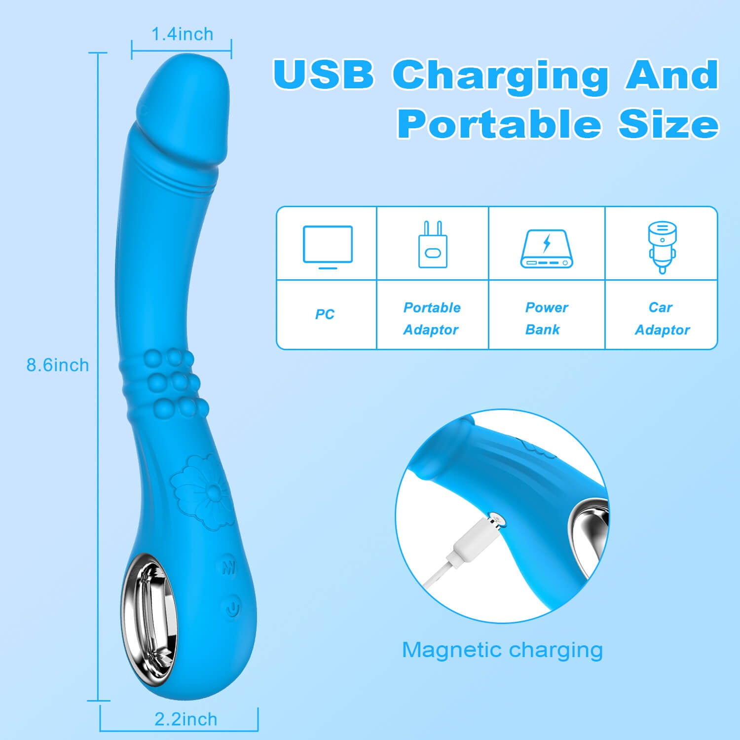 IRKEAC G Spot Dildo Clitoral Vibrator With USB Charging And Portable Size