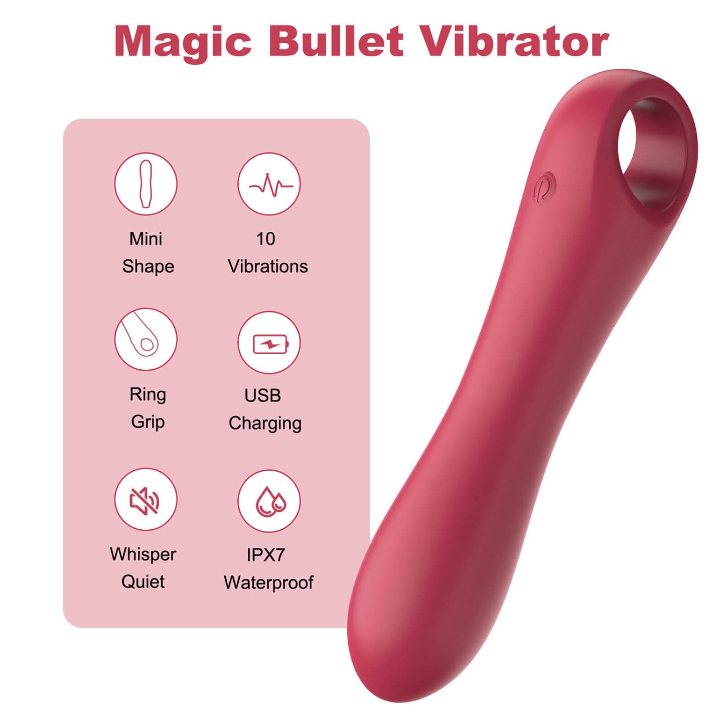 NSBAN Mini Magic Bullet Vibrator Features