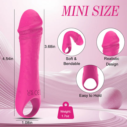 Portable Small Realistic Silicone Dildo Quiet Vibrator Mini Size