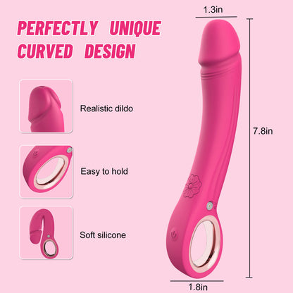 Quiet and Strong 10 Vibration Modes G Spot Vibrator Perfectly Unique Curved Design And Size
