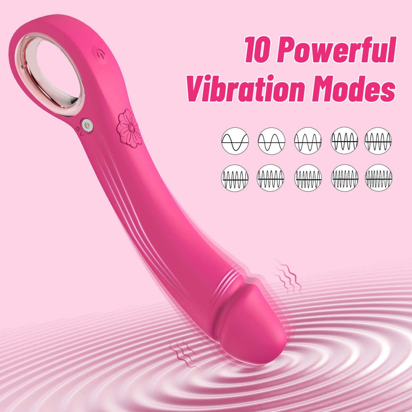 Quiet and Strong 10 Vibration Modes G Spot Vibrator With 10 Powerful Vibrator Modes