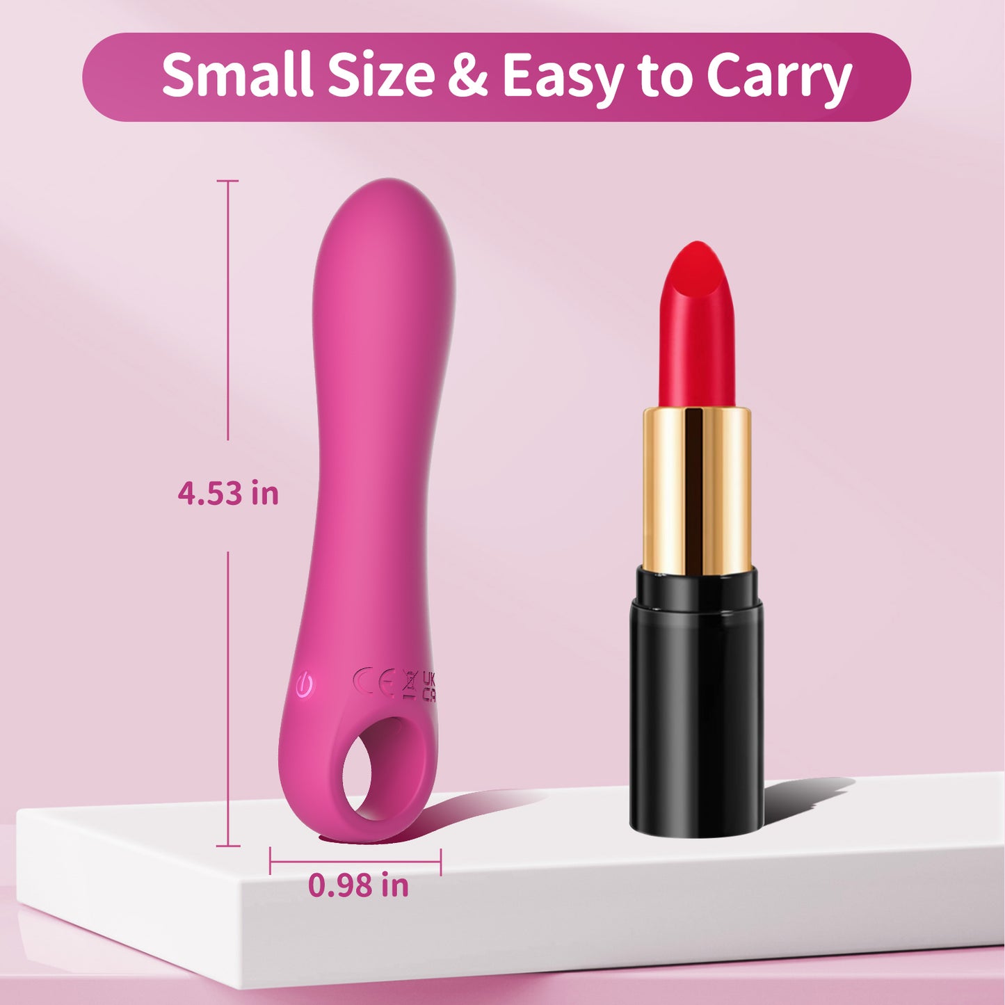 Rechargeable Mini Magic Bullet Vibrator Waterproof Sex Toy Size