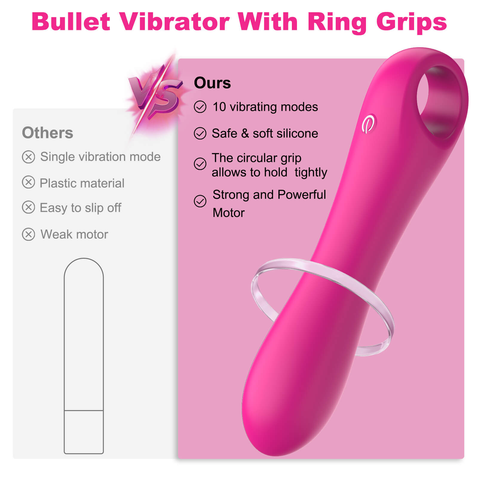 Rechargeable Mini Magic Bullet Vibrator Waterproof Sex Toy Vs Others