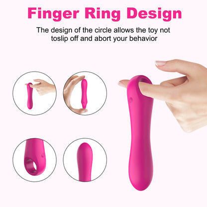 Rechargeable Mini Magic Bullet Vibrator Waterproof Sex Toy With Finger Ring Design