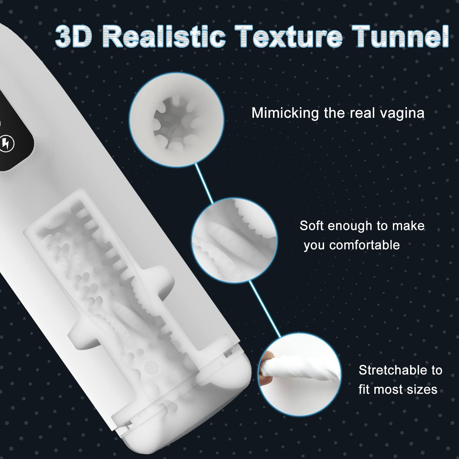 Automatic Male Masturbator with 7 Powerful Thrusting Modes for Stimulation, XCJRPRO Electric Masturbation Cup Pocket Pussy Blowjob for Man, Adult Sex Toys for Men Male Stroker, Waterproof
