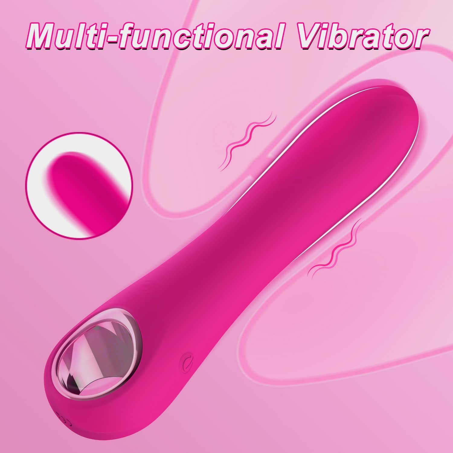 G-Spot Vibrator with 10 Strong Vibrations, Tuitionua Vibrating Dildo Clitoris Nipple Vagina Massager Stimulator, Adult Sex Toys for Solo or Couple(Pink)