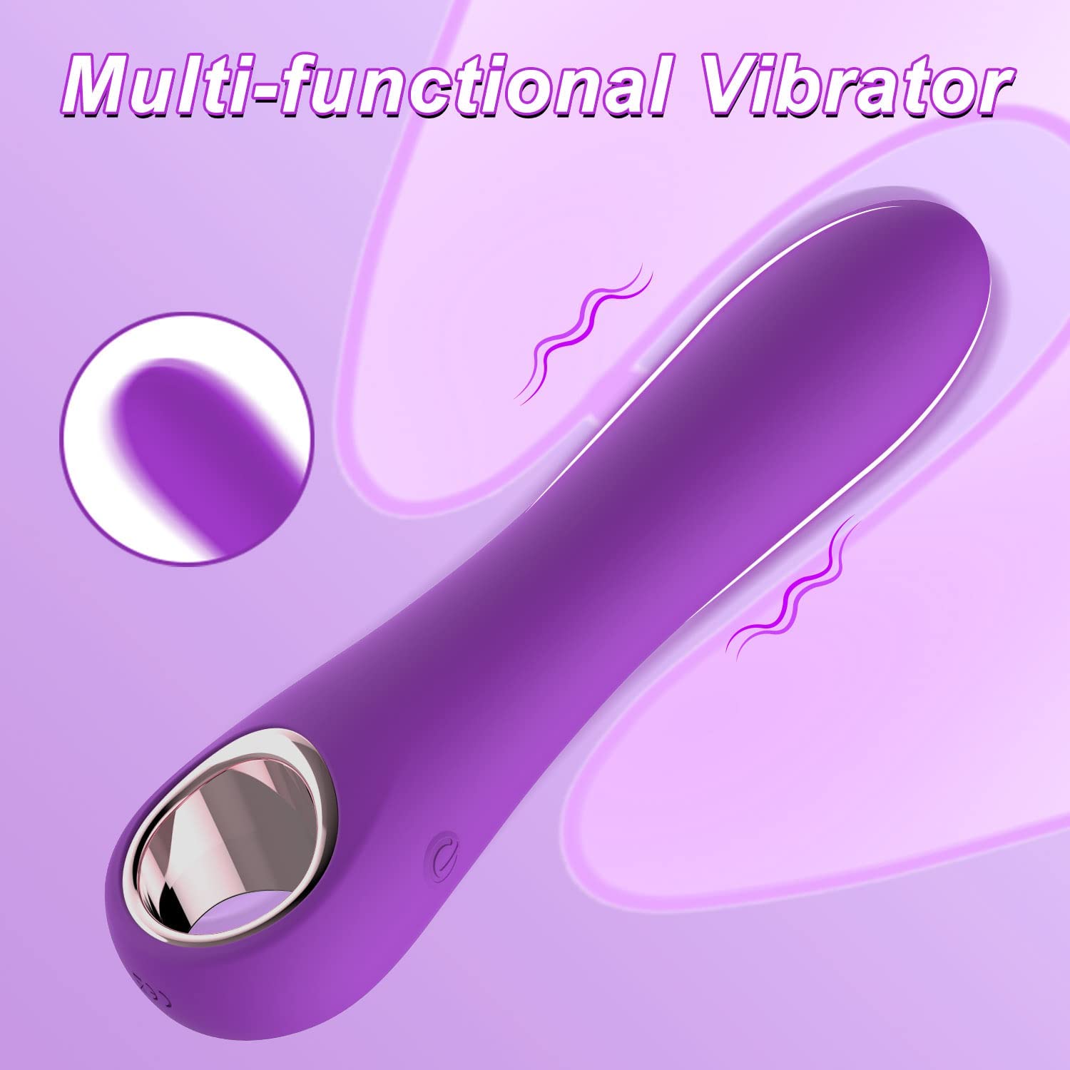 G-Spot Vibrator with 10 Strong Vibrations, Tuitionua Vibrating Dildo Clitoris Nipple Vagina Massager Stimulator, Adult Sex Toys for Solo or Couple(Purple))