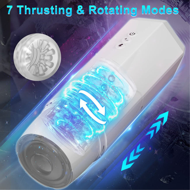 Automatic Male Masturbator with 7 Powerful Thrusting & Rotating Modes, Kaysroal 3D Large Grain Texture Pocket Pussy Blowjob Stroker Masturbation Cup, Adult Sex Toys for Men